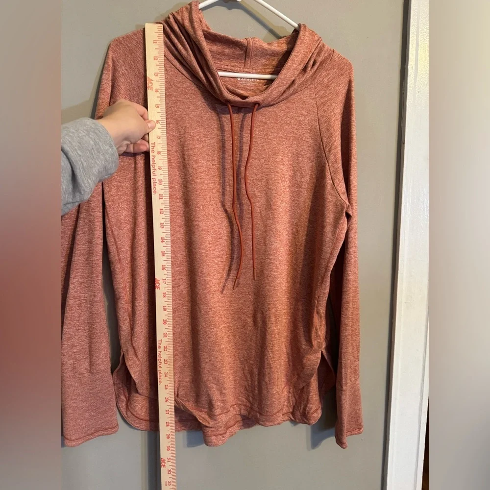 Athleta Women's Uptempo Rust Pullover Hoodie Sweatshirt - Picture 5 of 9